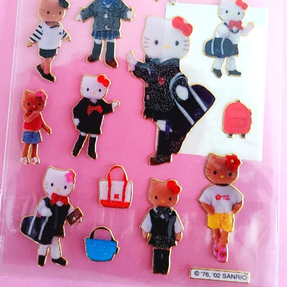 Sanrio 2002 Hello Kitty dress up collection stickers Rare new - Picture 2 of 7